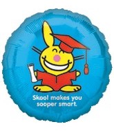 Skool Makes You Sooper Smart Graduation Mylar Balloon